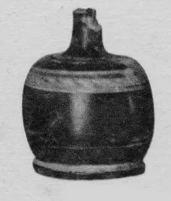 LEKYTHOS, SQUAT (ETRUSCAN, BLACK GLAZE)