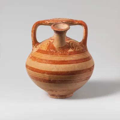 Terracotta stirrup jar