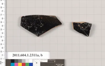 Terracotta fragments of kylikes(drinking cups)