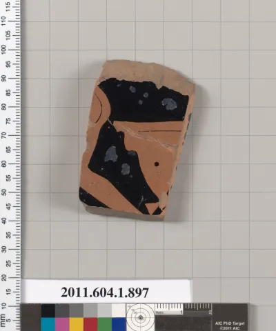 Terracotta fragment of a kylix (drinking cup)