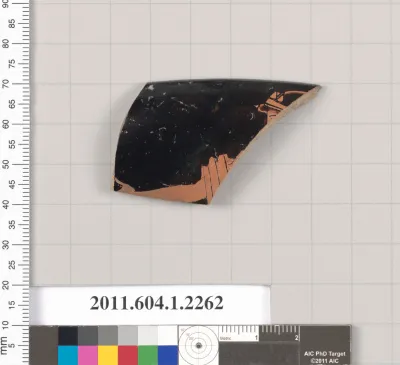 Terracotta rim fragment of a kylix (drinking cup)