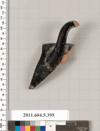 Terracotta rim fragment of a kylix (drinking cup)