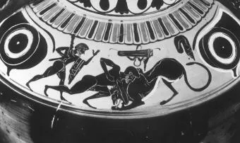 AMPHORA, NECK (ATHENIAN, BLACK-FIGURE)