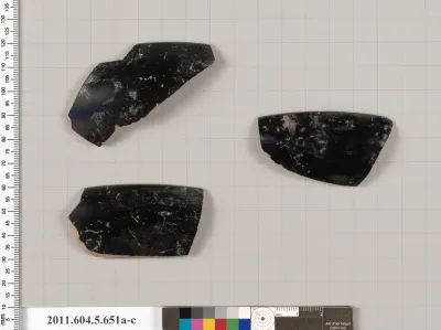 Terracotta rim fragments of kylikes (drinking cups)