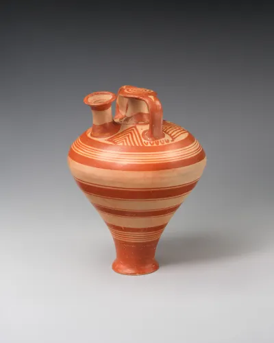 Terracotta stirrup jar