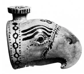 FIGURE VASE, ARYBALLOS (EAST GREEK)