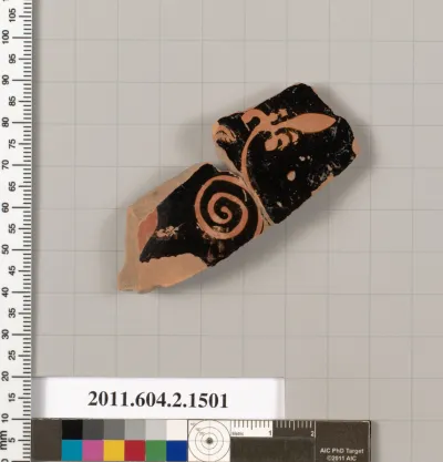 Terracotta fragment of a skyphos (deep drinking cup)