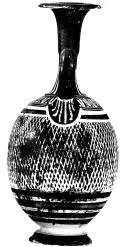 LEKYTHOS (SOUTH ITALIAN, GNATHIAN, BLACK GLAZE)