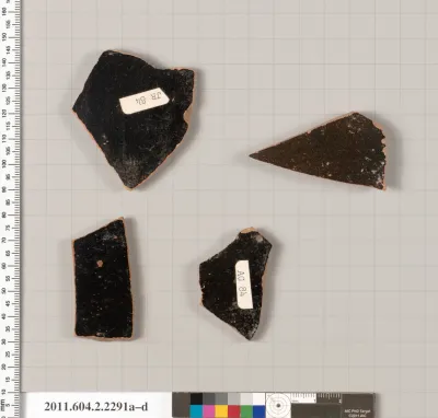 Terracotta fragments of column-kraters (bowls for mixing wine and water)?