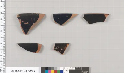 Terracotta rim fragments of kylikes(drinking cups)
