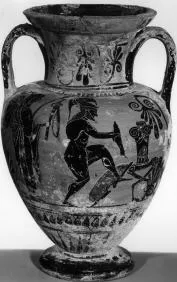 AMPHORA, NECK (ATHENIAN, BLACK-FIGURE)