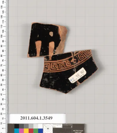 Terracotta fragment of a kylix (drinking cup)