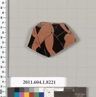 Terracotta fragment of a kylix (drinking cup)