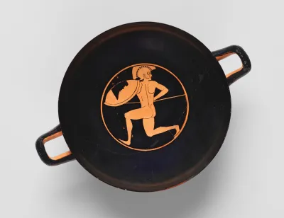 Terracotta kylix (drinking cup)