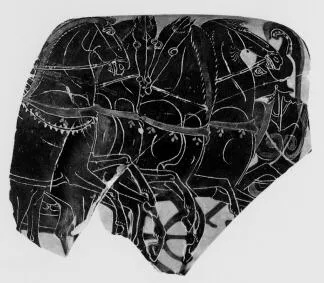 OINOCHOE, FRAGMENT (ATHENIAN, BLACK-FIGURE)