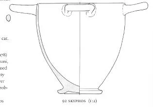 SKYPHOS (ETRUSCAN, PSEUDO RED-FIGURE)