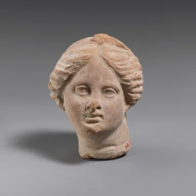 Terracotta female head