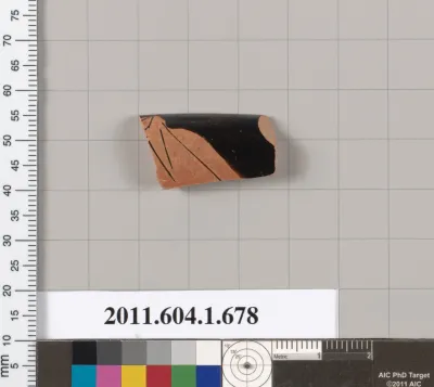 Terracotta rim fragment of a kylix (drinking cup)