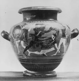 STAMNOS (ATHENIAN, BLACK-FIGURE)
