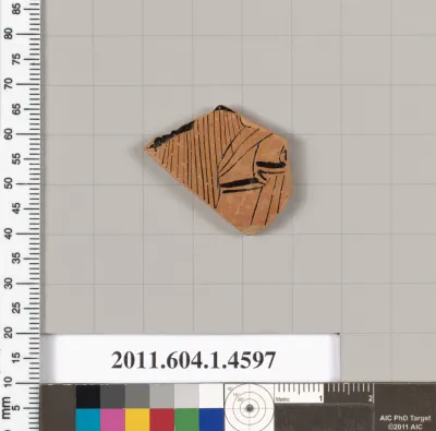 Terracotta fragment of a kylix (drinking cup)