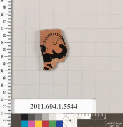 Terracotta fragment of a kylix (drinking cup)