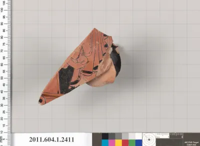 Terracotta fragment of a kylix (drinking cup)