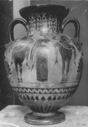 AMPHORA, NECK (ATHENIAN, BLACK-FIGURE)