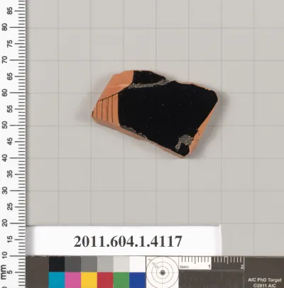 Terracotta fragment of a kylix (drinking cup)