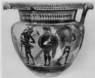 KRATER, COLUMN (ATHENIAN, BLACK-FIGURE)