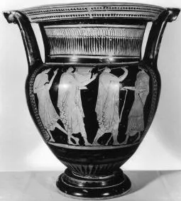 KRATER, COLUMN (ATHENIAN, RED-FIGURE)