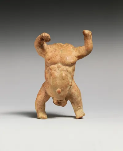 Terracotta Statuette of a Male Dwarf