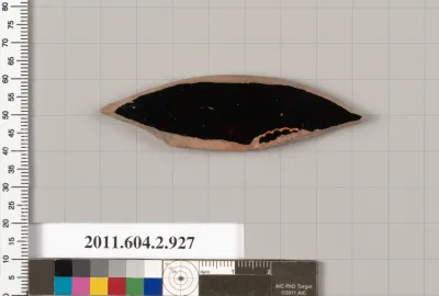 Terracotta fragment of a hydria: kalpis (water jar)