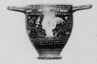 SKYPHOS (SOUTH ITALIAN, GNATHIAN, BLACK GLAZE)