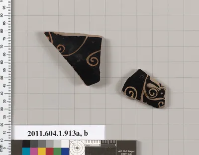 Terracotta fragments of a kylikes (drinking cups)