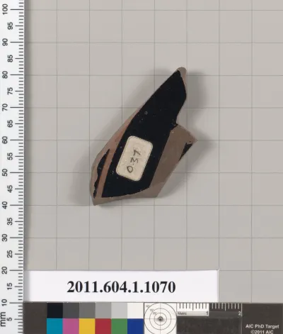 Terracotta fragment of a kylix (drinking cup)