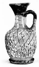 LEKYTHOS, SQUAT (ATHENIAN, BLACK PATTERN)