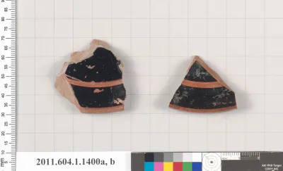 Terracotta fragments of kylikes (drinking cups)