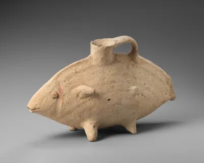 Terracotta askos (vessel) in the form of a fish
