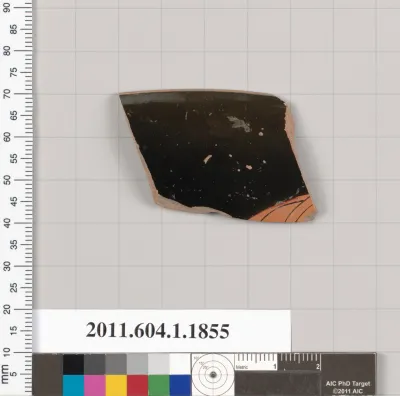 Terracotta rim fragment of a kylix (drinking cup)