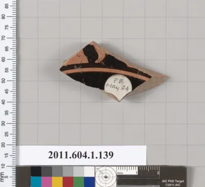 Terracotta fragment of a kylix (drinking cup)