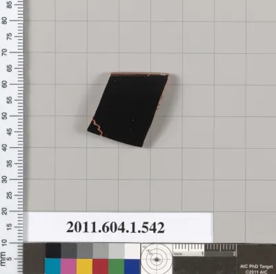 Terracotta rim fragment of a kylix (drinking cup)