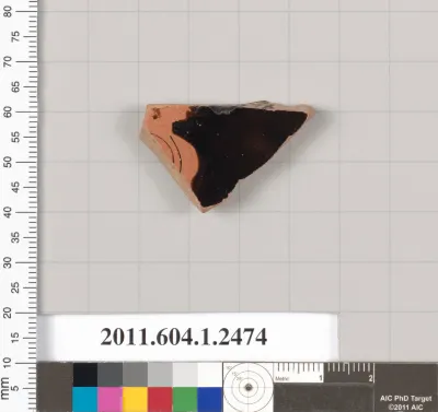 Terracotta fragment of a kylix (drinking cup)