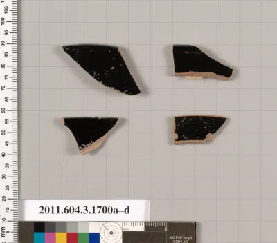 Terracotta rim fragments of kylikes: Band cups (drinking cups)