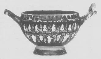 SKYPHOS (ITALIOTE, BLACK GLAZE)