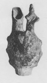 FIGURE VASE (CYPRIOT, BRONZE AGE, BLACK SLIP)