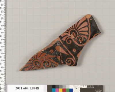 Terracotta fragment of a kylix (drinking cup)