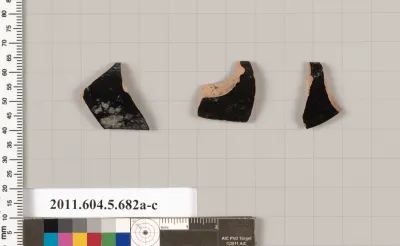 Terracotta rim fragments of kylikes (drinking cups)