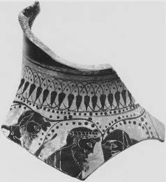 OLPE, FRAGMENT (ATHENIAN, BLACK-FIGURE)