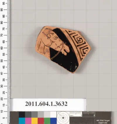 Terracotta fragment of a kylix (drinking cup)