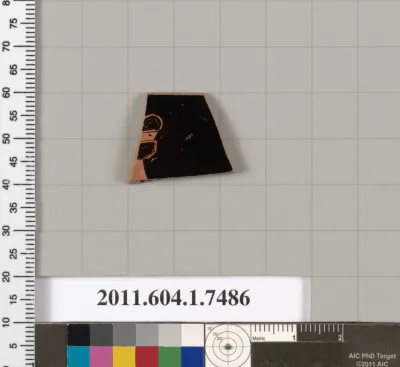 Terracotta rim fragment of a kylix (drinking cup)